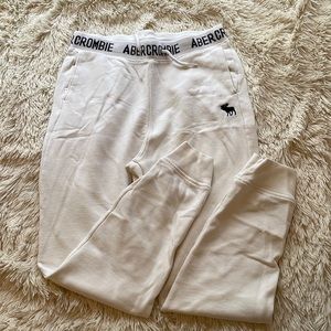 Cream Abercrombie joggers